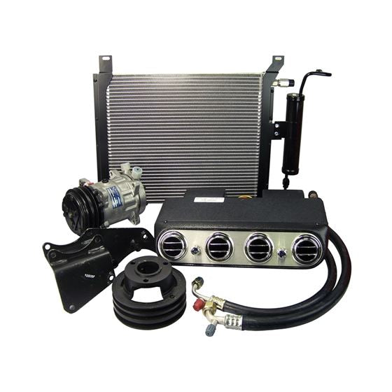 1965-73 Underdash A/C only System, Aluminum Face w/ Round Louvers