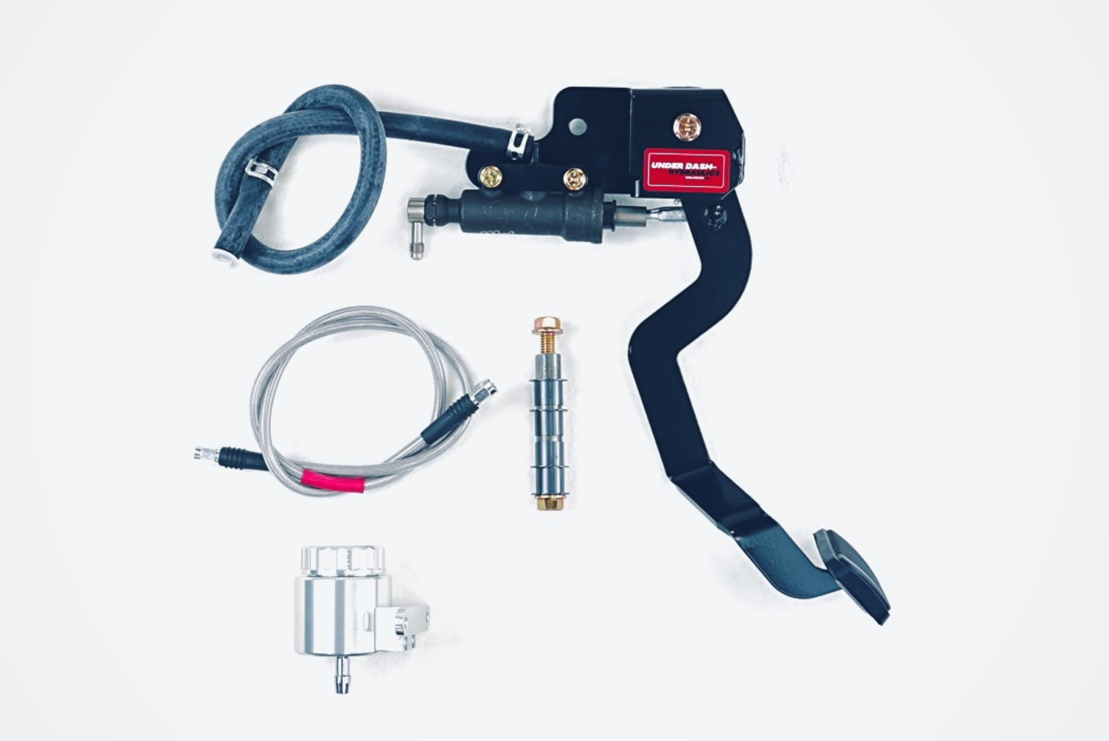 1964-66 Mustang Under-Dash Hydraulics Master Cylinder Clutch Pedal Kit (Billet Reservoir)