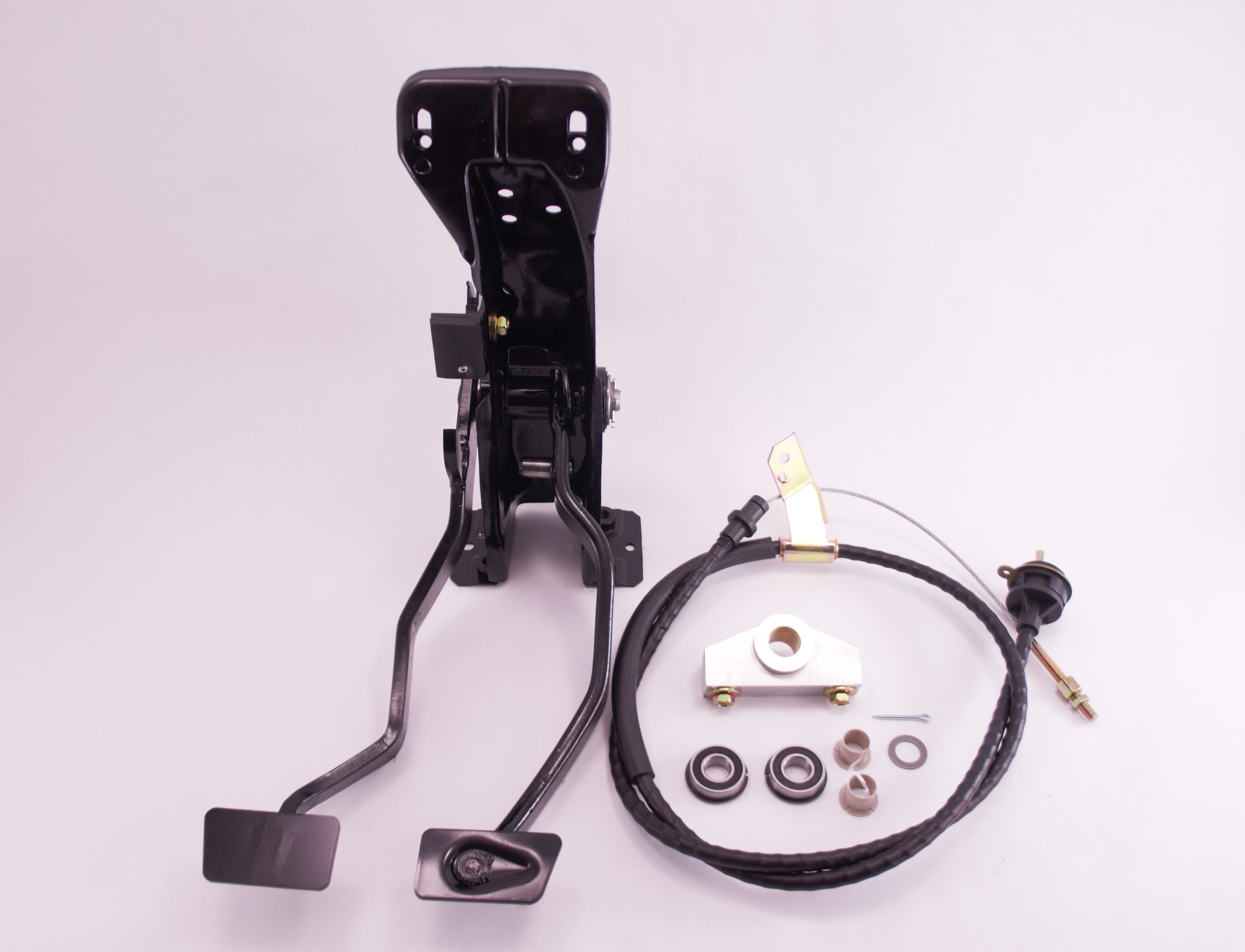 Master Kit for 65-66 Mustang Cable Clutch System for Manual Brakes - Adjustable Cable Stop