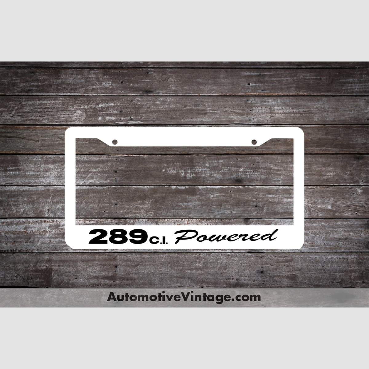 Ford 289 c.i. Powered Engine Size License Plate Frame