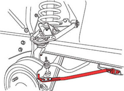 SPC Performance MUSTANG ADJUSTABLE CASTER RODS 67-73 Ford (PAIR)