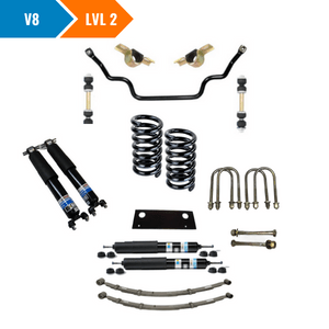 Street Performance Full Suspension Kit with Bilstein Sport Shocks – Level 2 (V8 1965-1966)