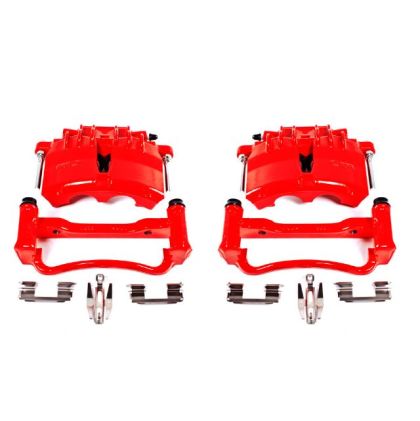 PowerStop Front Red Calipers with Brackets 2003-2004 Mustang