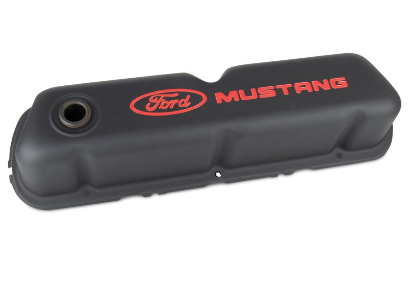 Ford Racing Ford Mustang Logo Black Crinkle Valve Cover 302-101