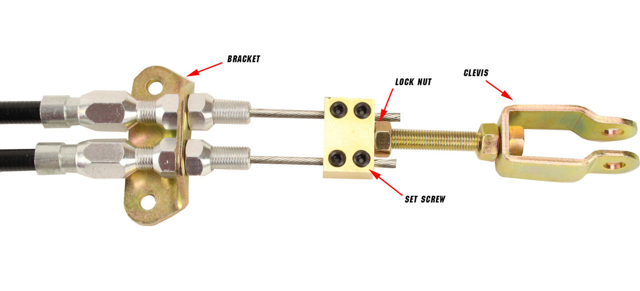 thumbnail image 2 of 1993 Ford Mustang Rear Parking Brake Cables For Drum Brakes - Set Of 2 By Daniel Carpenter 2 of 5